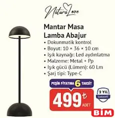 NATURALOVE MANTAR MASA LAMBA ABAJUR fiyat ve kampanya bilgisi
